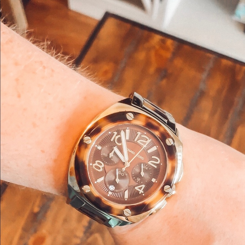 Michael Kors Tortoise Chronograph Watch